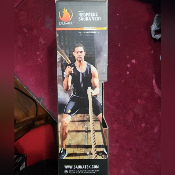 SaunaTek Men's Sauna Sweat Suit Vest - Picture 6 of 7